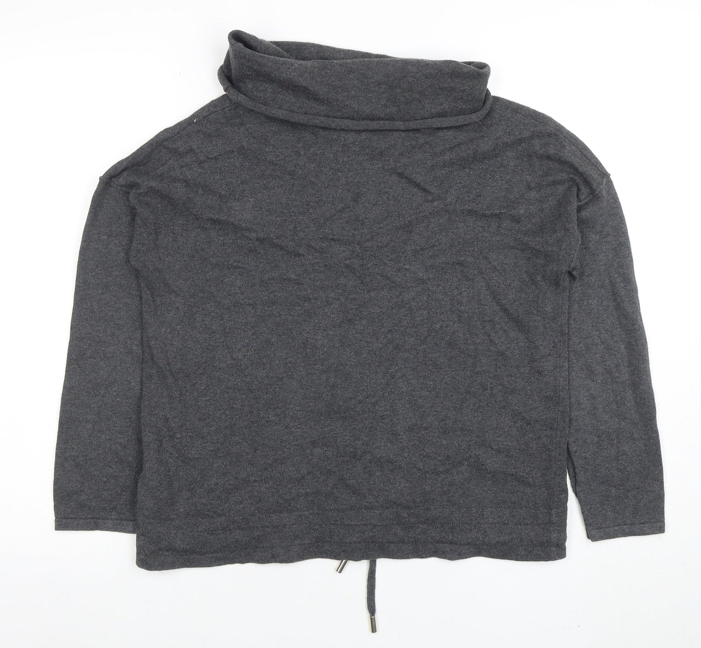 Marble Women’s Grey Cowl Neck Pullover Sweatshirt Size S 100% Cotton
