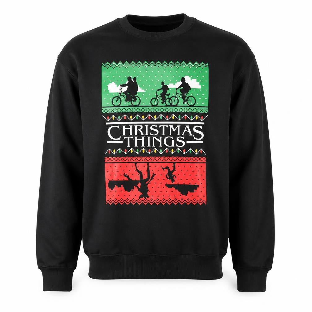 Martes Men’s Black XL Christmas Graphic Pullover Sweatshirt