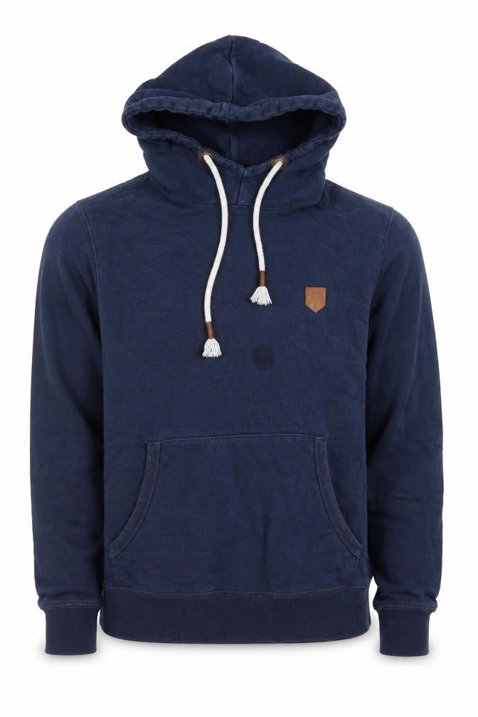 Jack & Jones Men’s Blue Pullover Hoodie Size M Cotton Logo Style