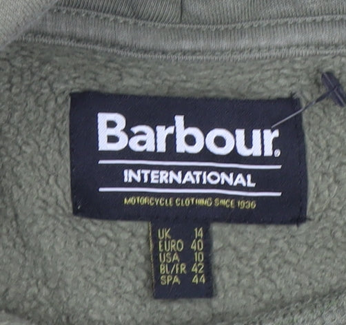 Barbour International Khaki Women's Size 14 Funnel Neck Pullover Sweatshirt