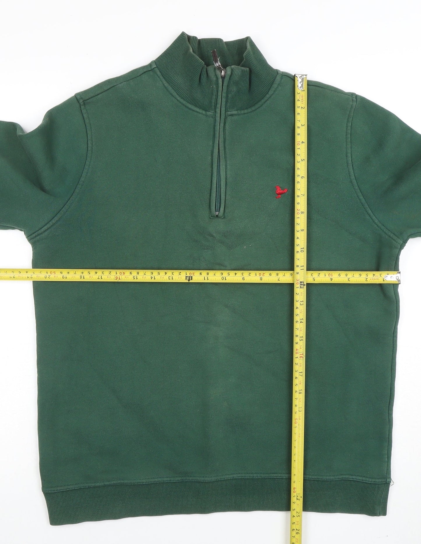 John Partridge Men's Green 1/2 Zip Fleece Sweatshirt Size M