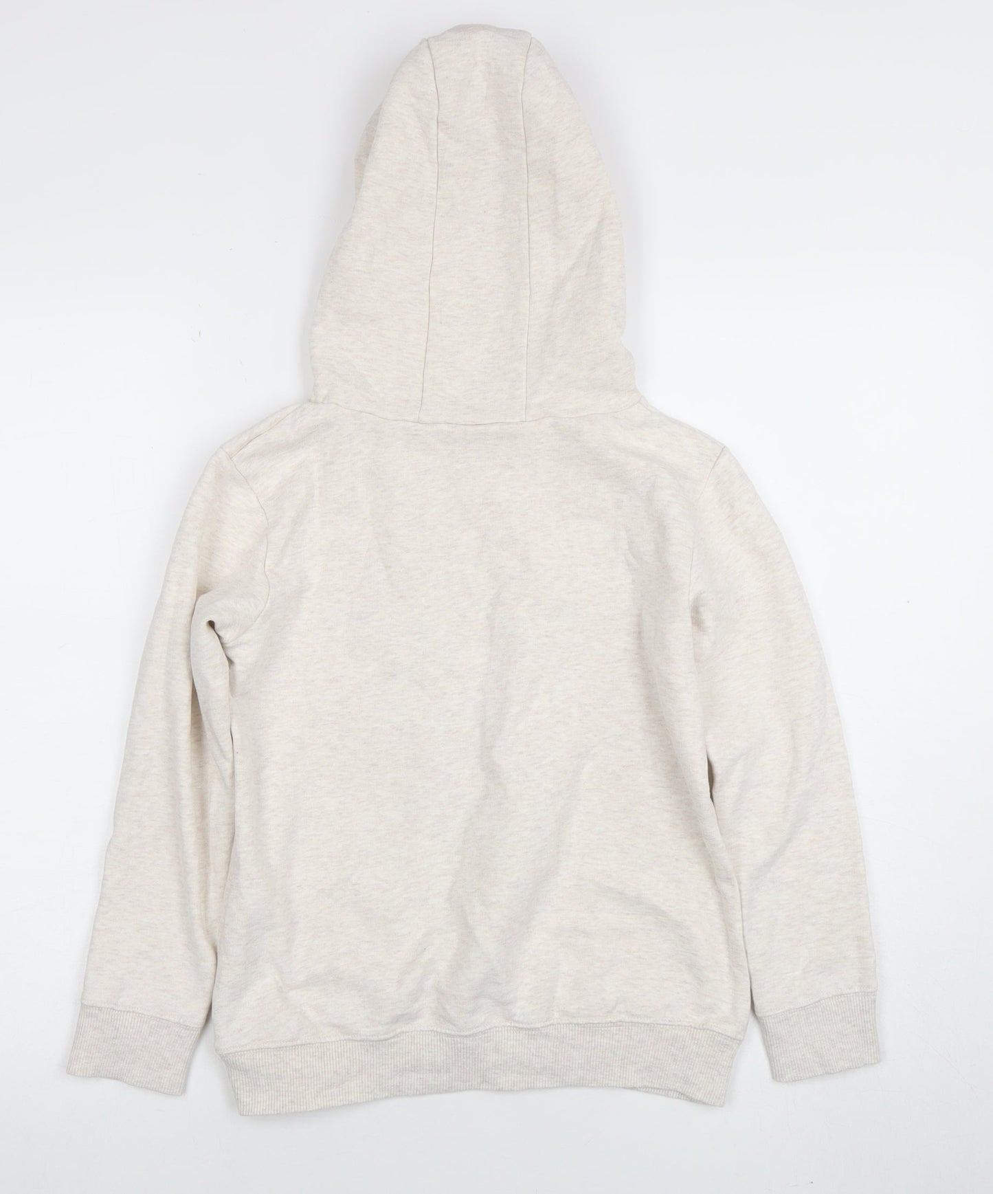 Next Girls Beige Mickey Mouse Sequin Pullover Hoodie 10 Years