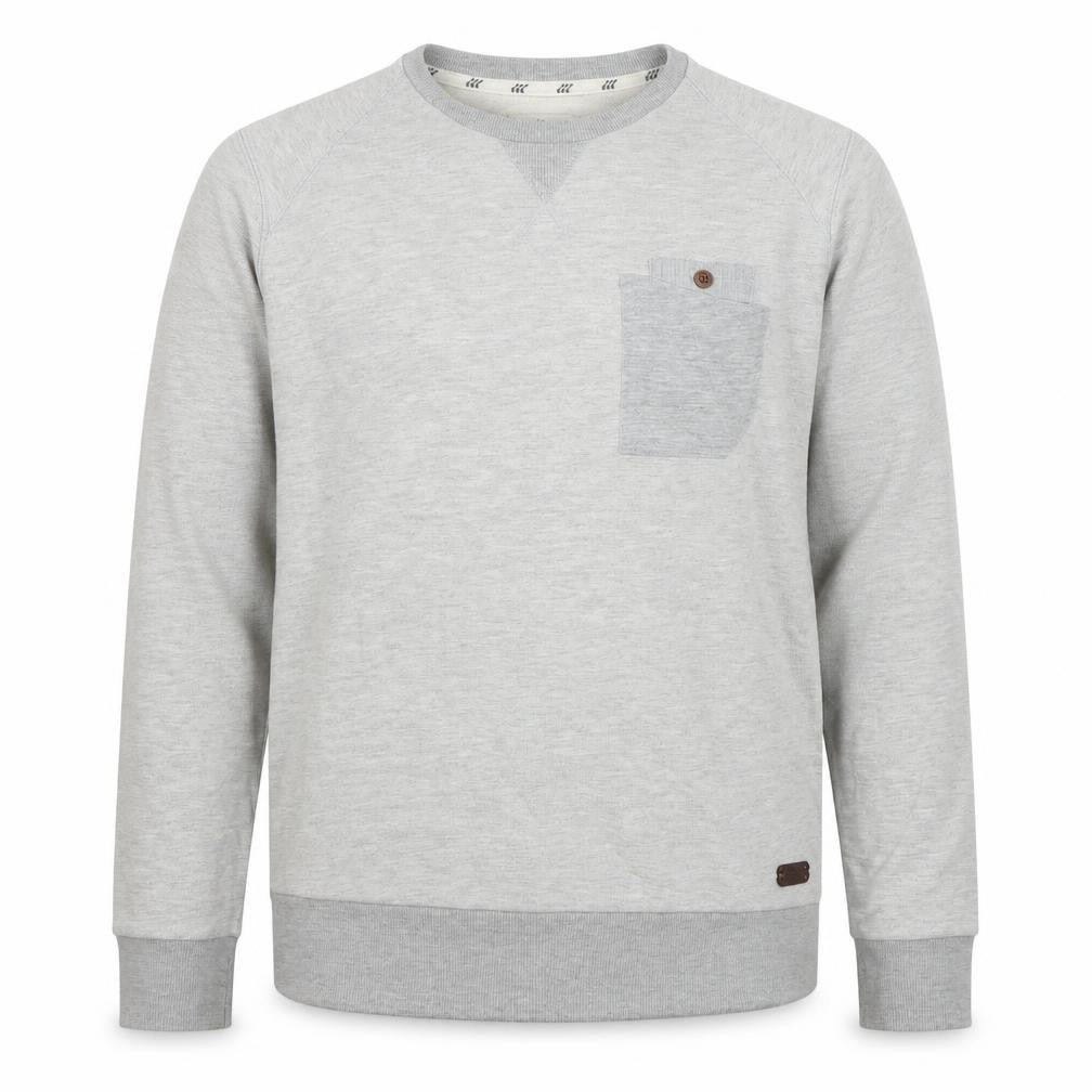 Boxfresh Men's Grey Crew Neck Cotton Blend Pullover Sweatshirt M
