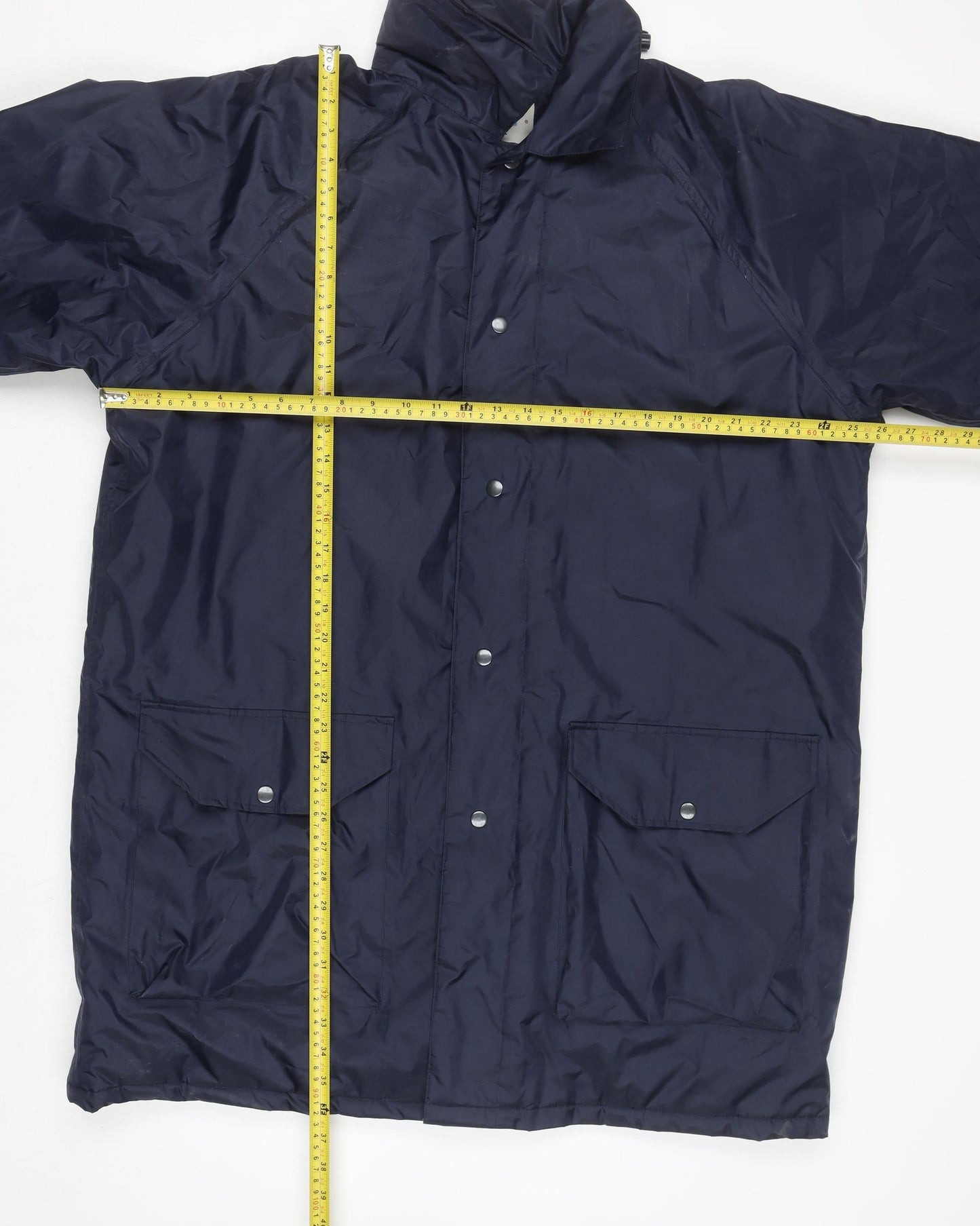 Hazy Joe Men’s Blue Waterproof Rain Coat 2XL Long Nylon PVC