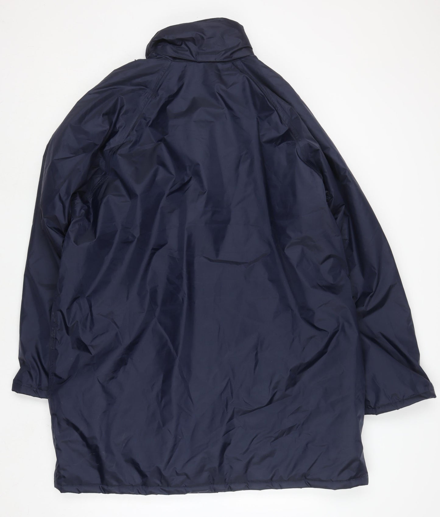 Hazy Joe Men’s Blue Waterproof Rain Coat 2XL Long Nylon PVC