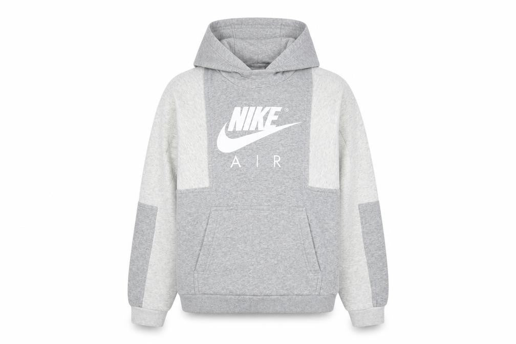 Nike Boys Grey Air Pullover Hoodie Size L 147-158cm Cotton Blend