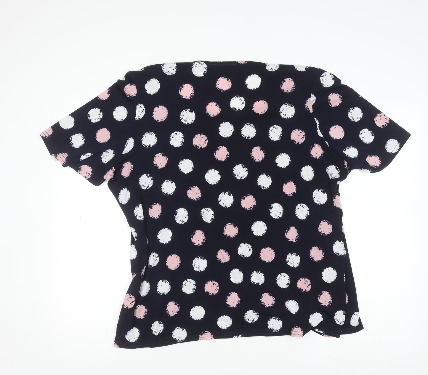 Bassini Women's Multicoloured Polka Dot Wrap Blouse XL