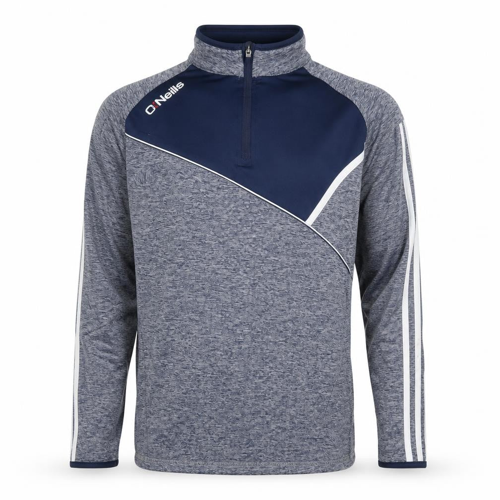 Front view of O'Neill Men's Blue 1/4 Zip Track Jacket L Athletic Fit