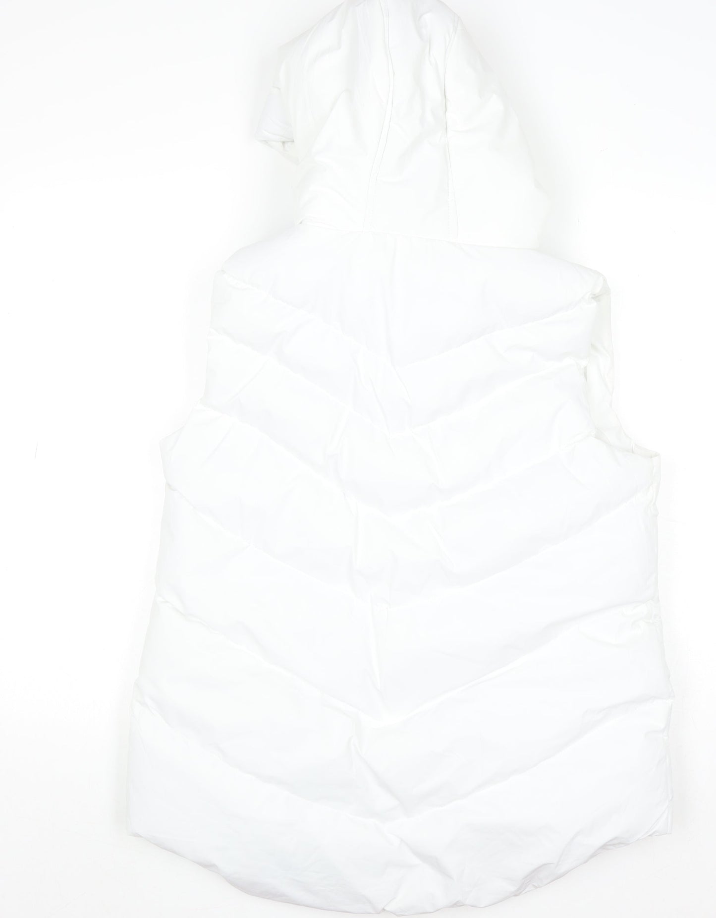 Saint & Sinner Women’s White Hooded Puffer Waistcoat Size 10
