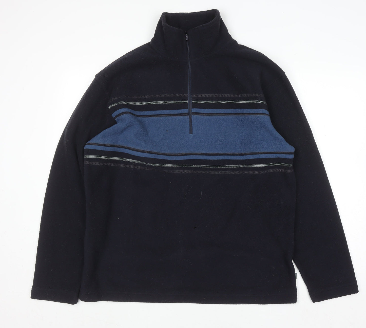 Hawkshead Active Men’s Blue Fleece 1/2 Zip Pullover Sweatshirt L