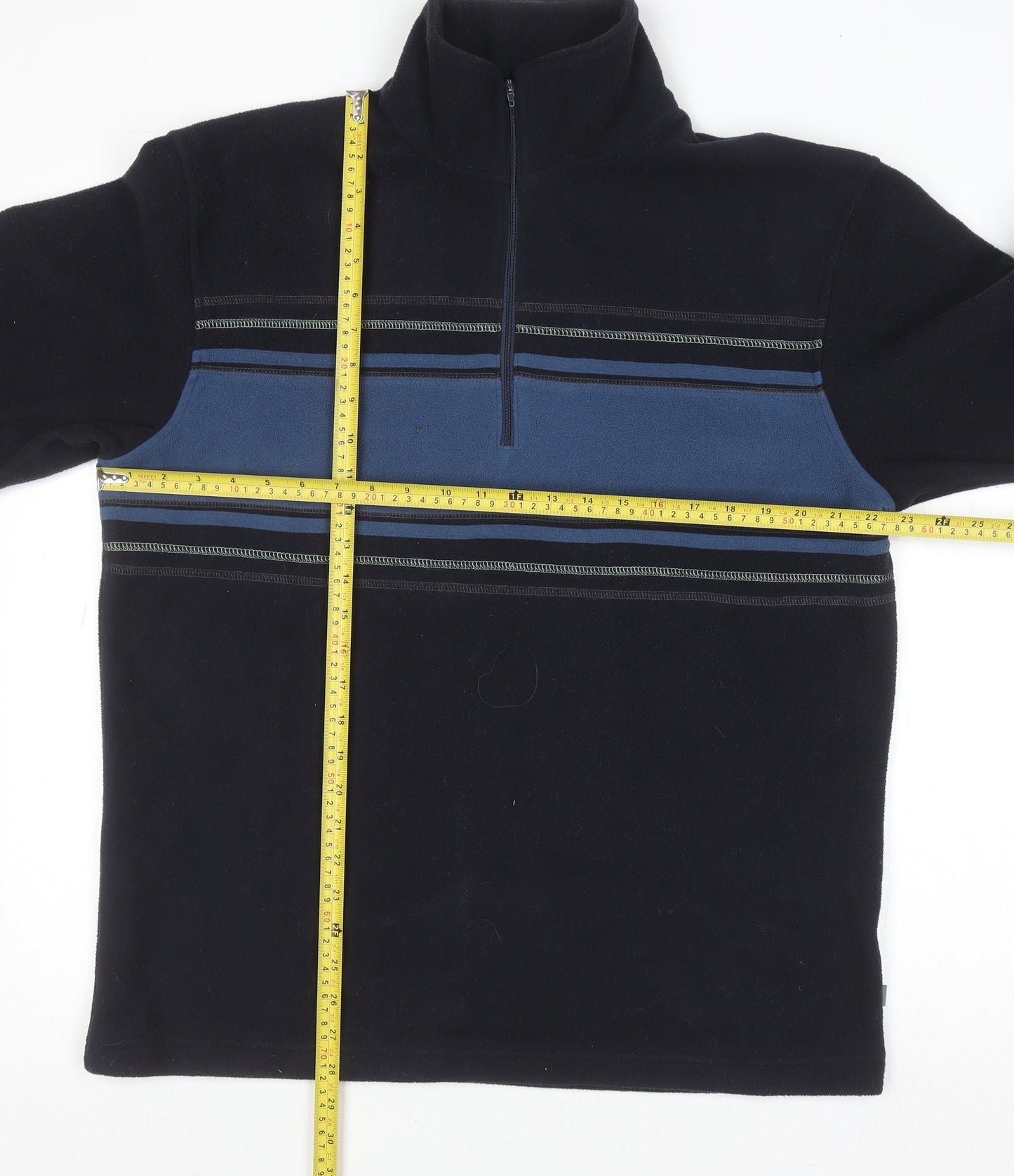 Hawkshead Active Men’s Blue Fleece 1/2 Zip Pullover Sweatshirt L