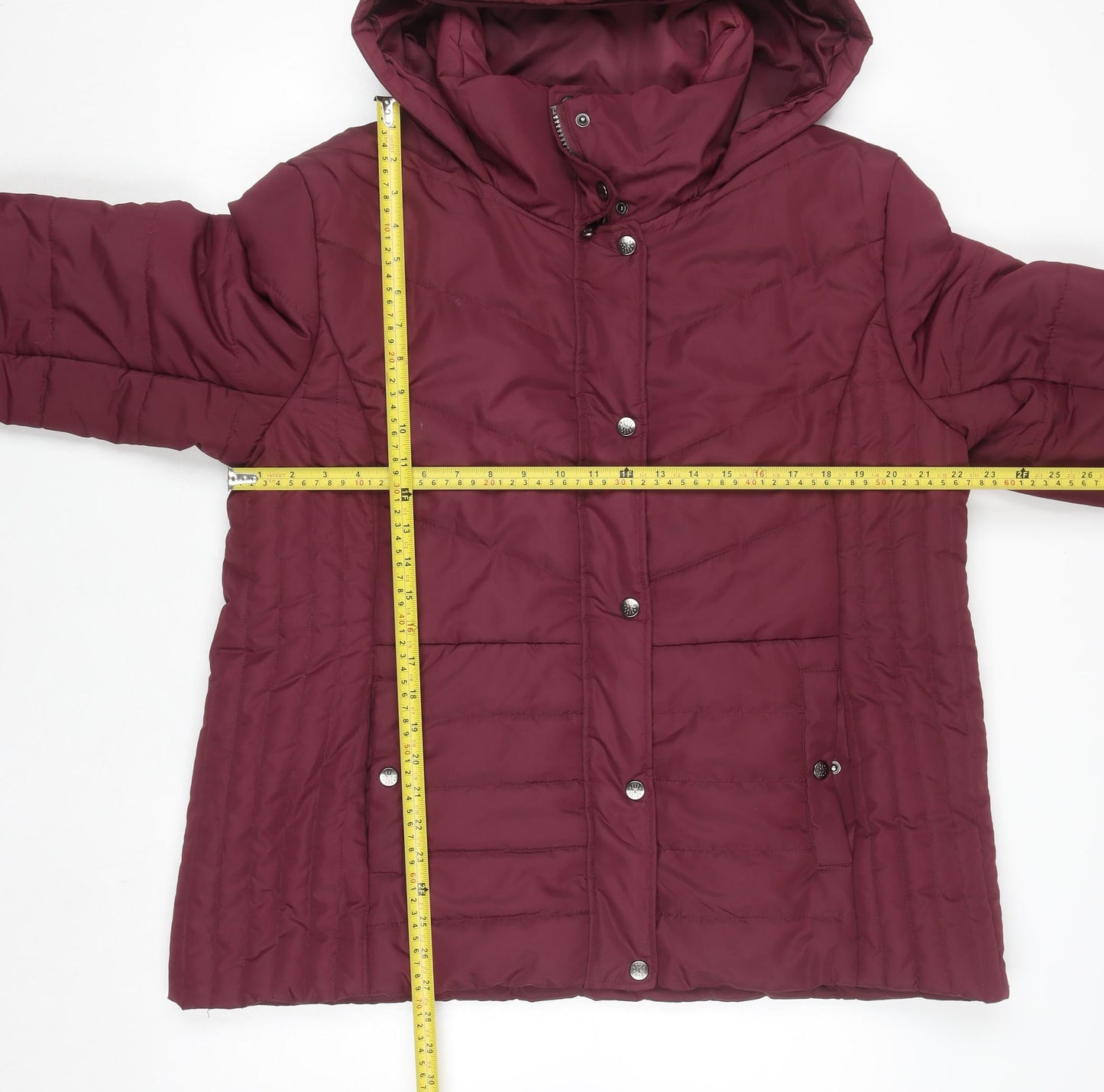 Champion Bramley Women's Red Hooded Puffer Jacket Size 18