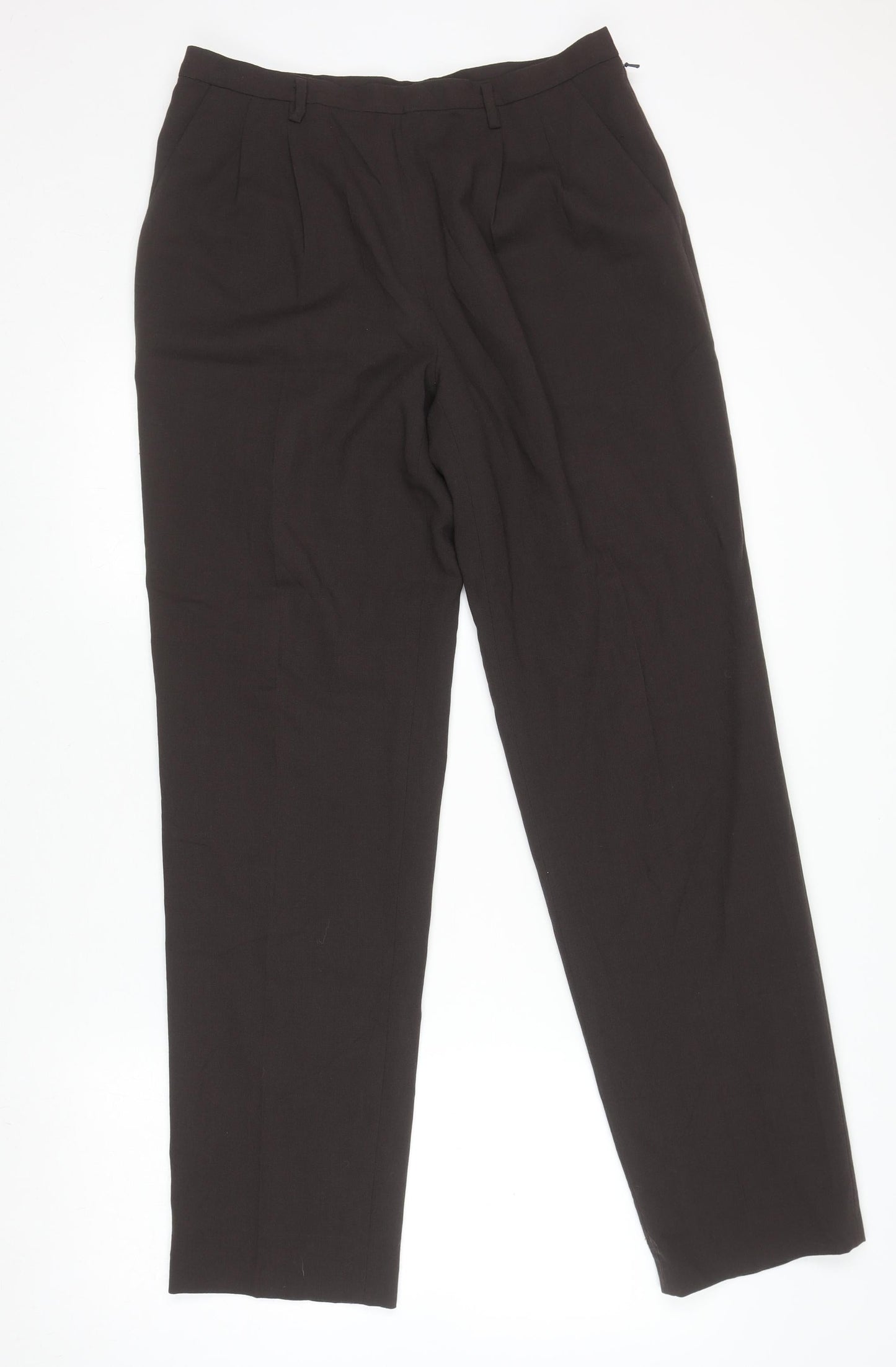 Episode Womens Black Wool Dress Pants Trousers UK 10 Classic Straight