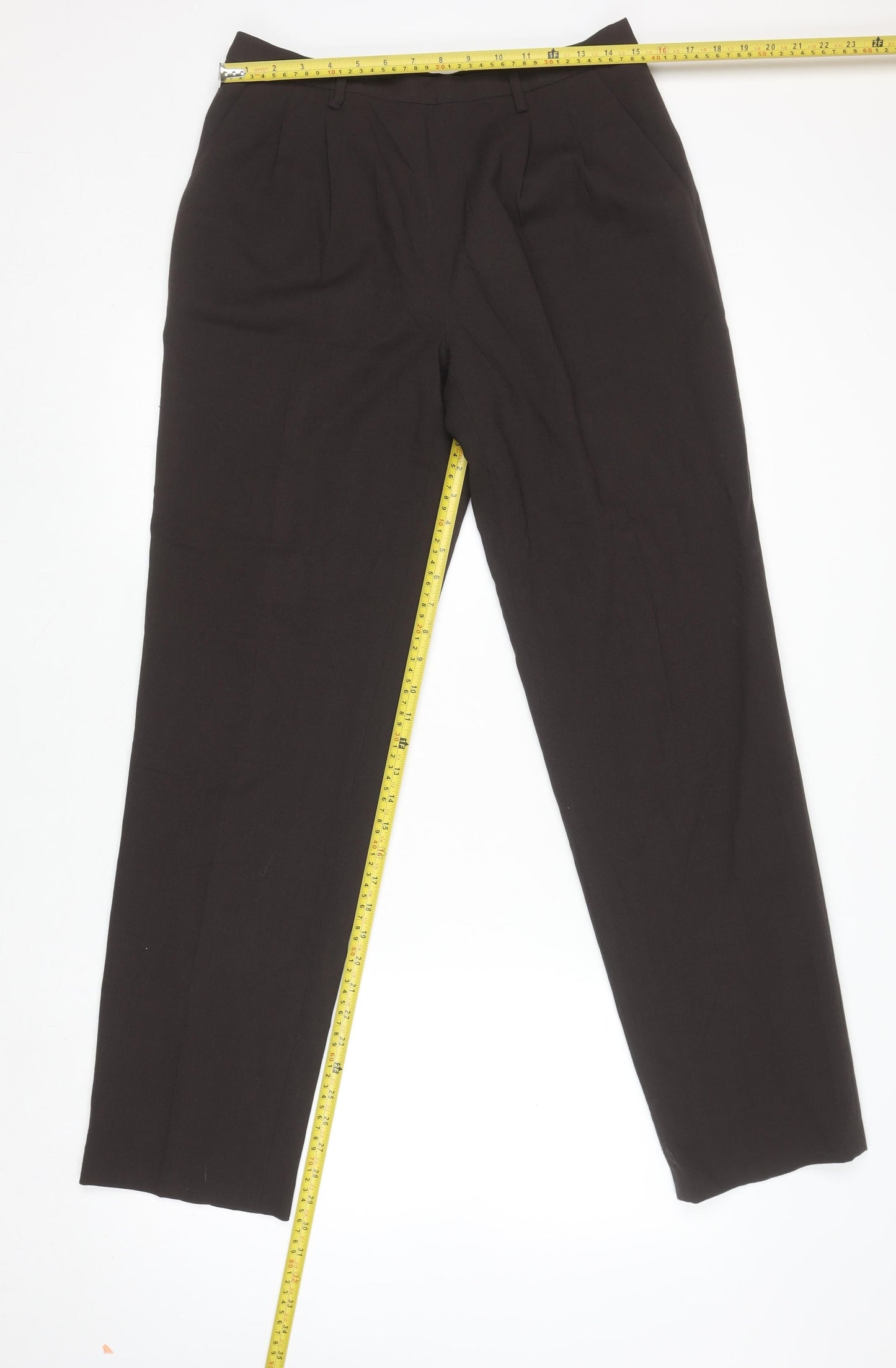 Episode Womens Black Wool Dress Pants Trousers UK 10 Classic Straight