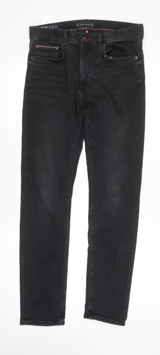 Tommy Hilfiger Men's Black Slim Fit Denim Jeans 34W 32L