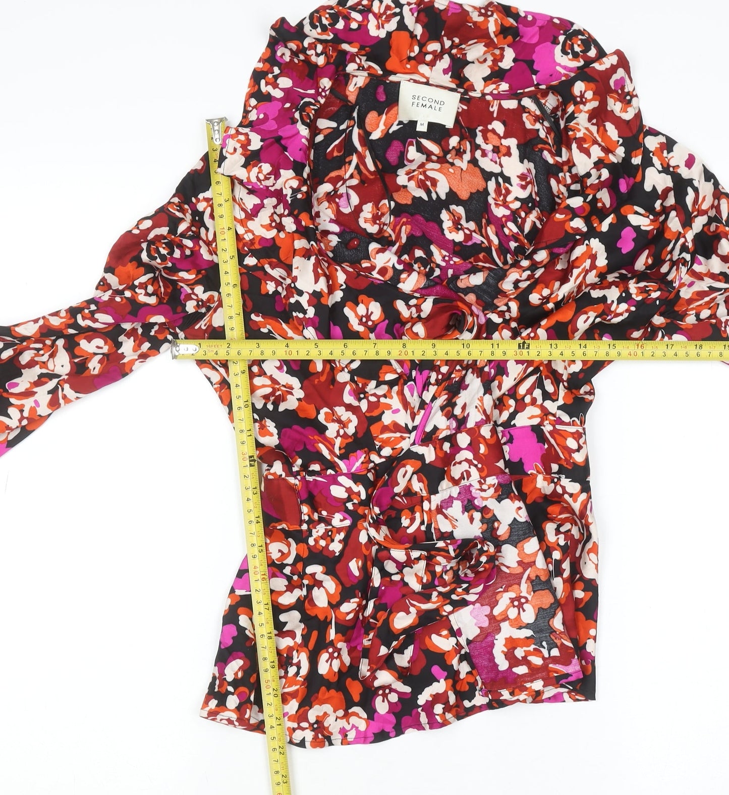 Second Female Women's Multicoloured Floral Wrap Blouse M