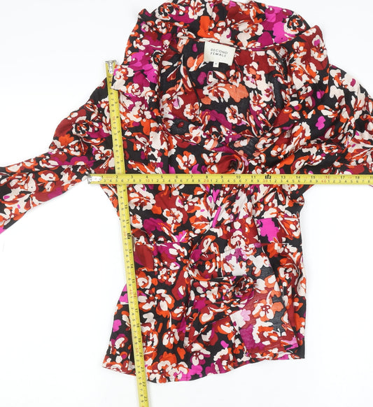 Second Female Women's Multicoloured Floral Wrap Blouse M