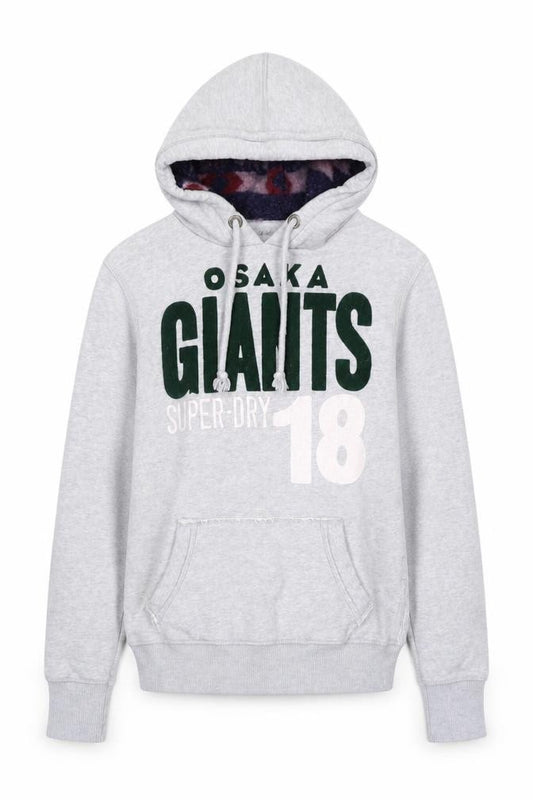 Superdry Women’s Grey Osaka Giants Hoodie Size L Cotton Blend