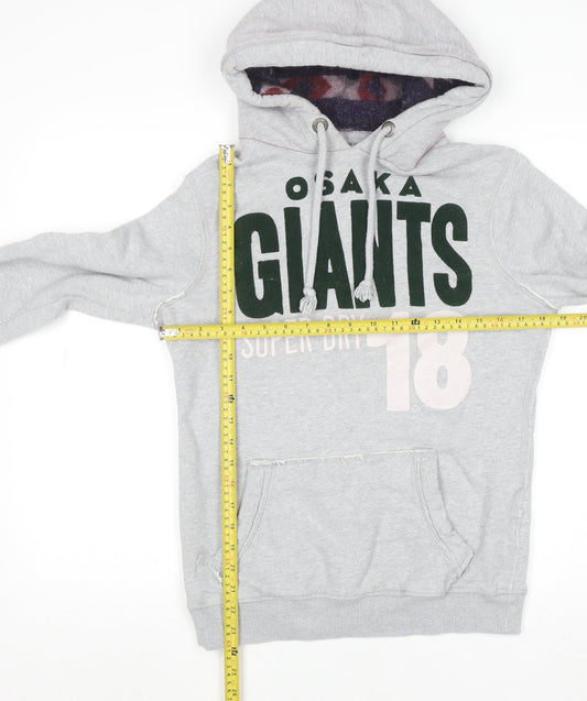 Superdry Women’s Grey Osaka Giants Hoodie Size L Cotton Blend