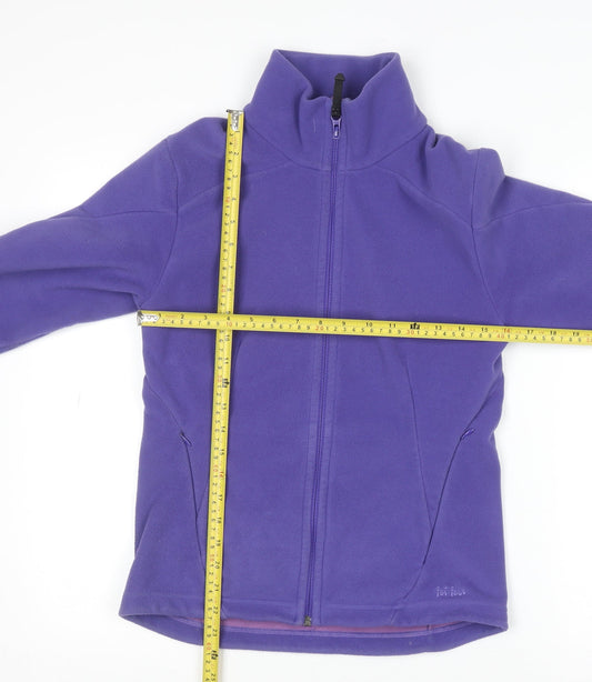 Fat Face Women's Purple Fleece Full Zip Hoodie Size 10