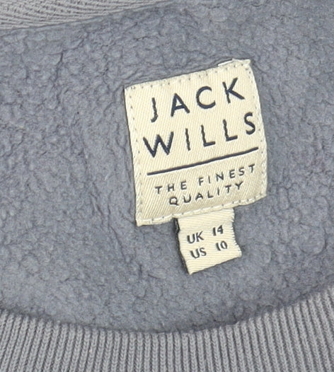 Jack Wills Women's Blue Crew Neck Pullover Sweatshirt UK 14