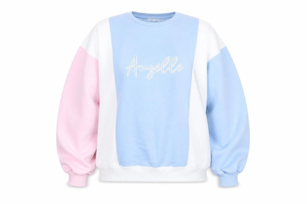 Angelle Women’s Multicolour Pullover Sweatshirt Cotton Blend Size L