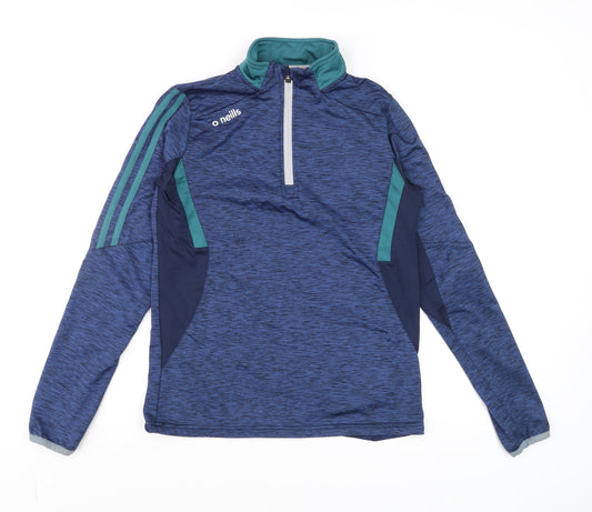 O'Neills Women's Blue Size 10 1/4 Zip Athletic Track Jacket