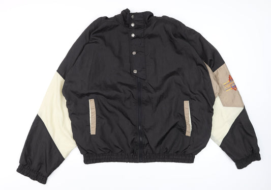 Cerruti 1881 Sport Men's Black Size 58 Retro Bomber Jacket