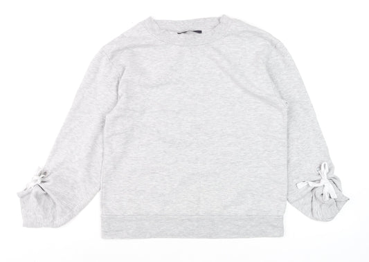 Marks and Spencer Women’s Grey Marl Long Sleeve Basic Top UK 8