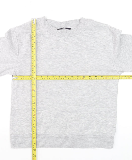 Marks and Spencer Women’s Grey Marl Long Sleeve Basic Top UK 8