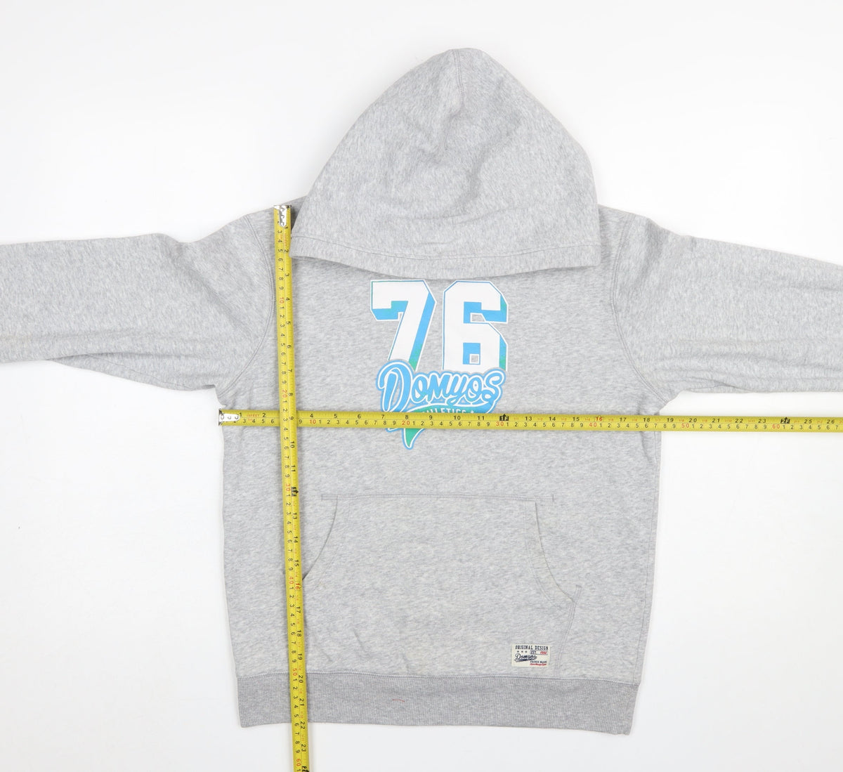 Domyos Boys Grey Pullover Hoodie 14 Years Athletic Graphic Print