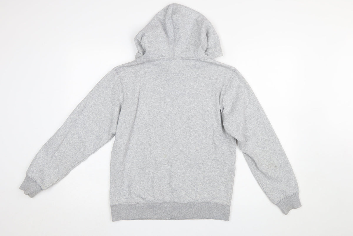 Domyos Boys Grey Pullover Hoodie 14 Years Athletic Graphic Print