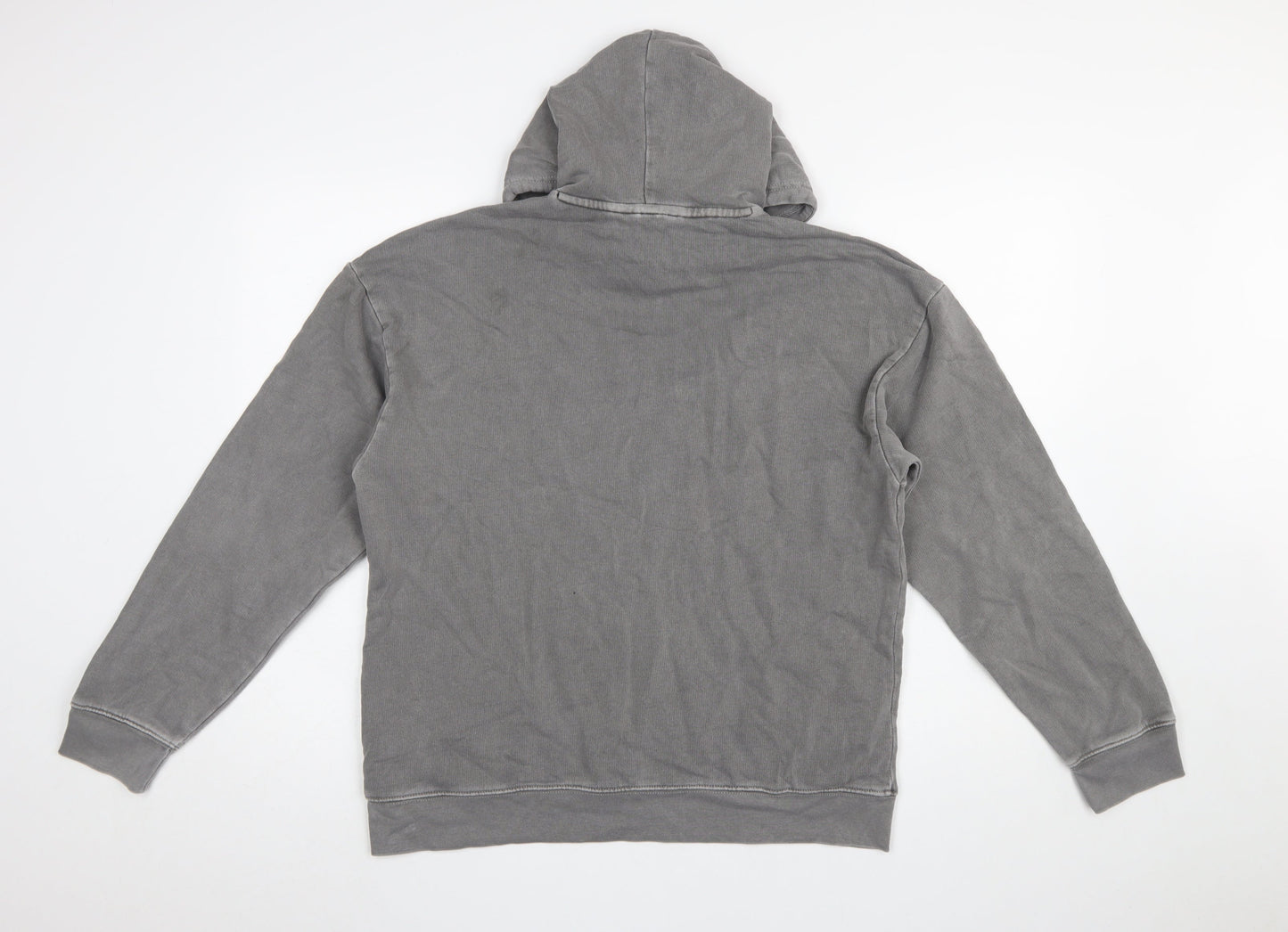 Adidas Women Grey Pullover Hoodie Size 8 Cotton Blend Vintage Logo