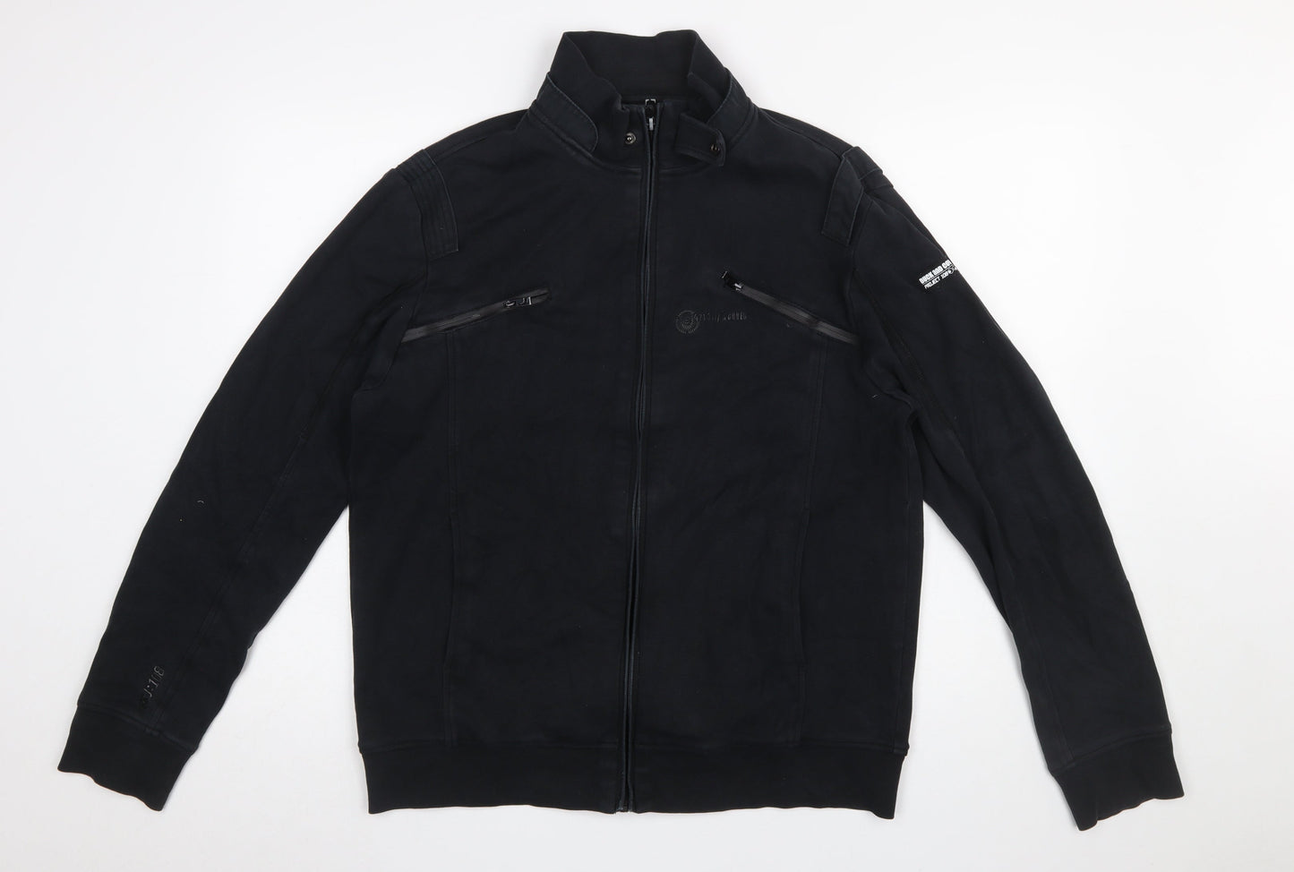Duck and Cover Men's Black XL Full Zip Sweatshirt Jacket