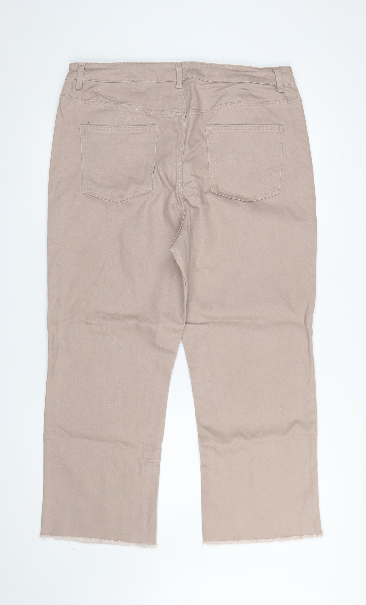 Gallery Women’s Beige Straight Leg Stretch Jeans Size 18