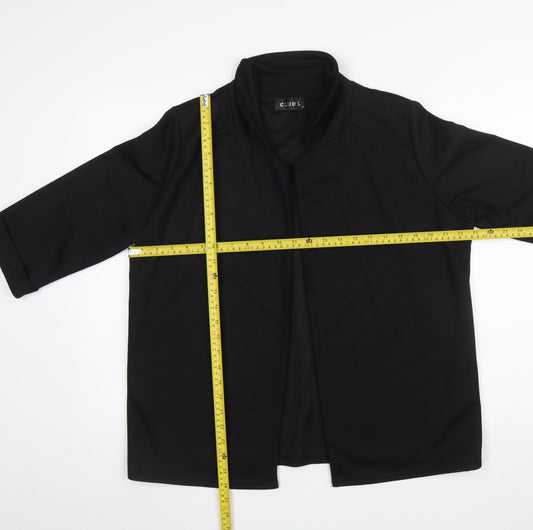 Club L Women's Black Size 14 Basic 3/4 Sleeve Blouse