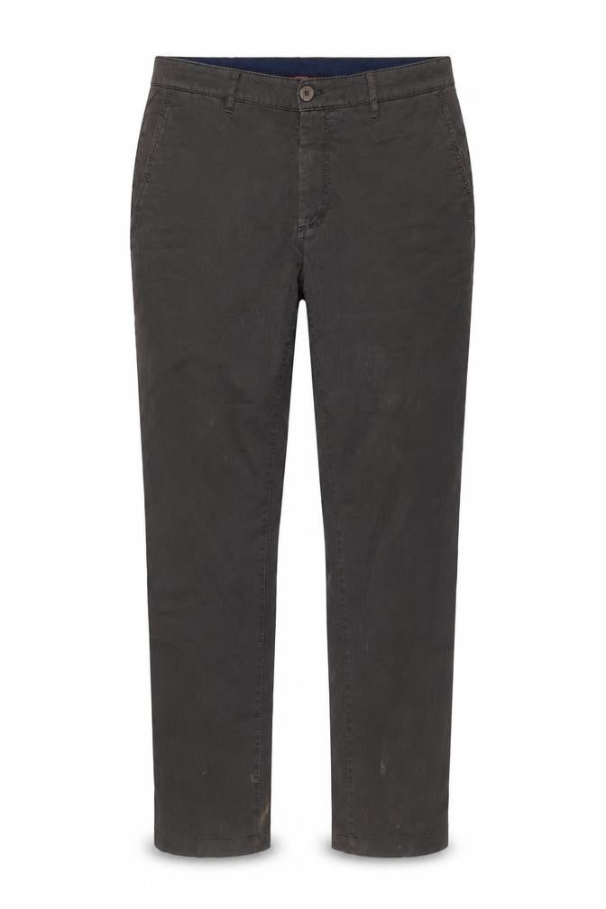 Magee 1866 Men's Brown Classic Fit Chino Trousers 38S Cotton Stretch