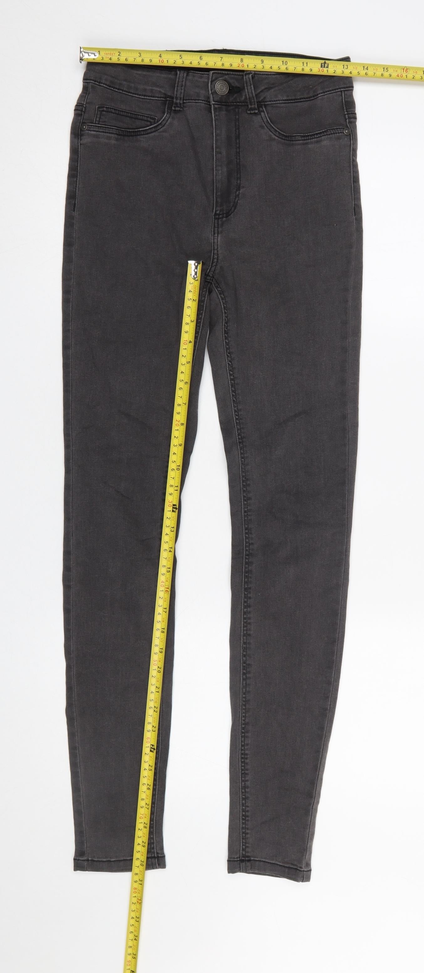 Noisy May Women’s Black Skinny Jeans Size 28 High Waist Denim