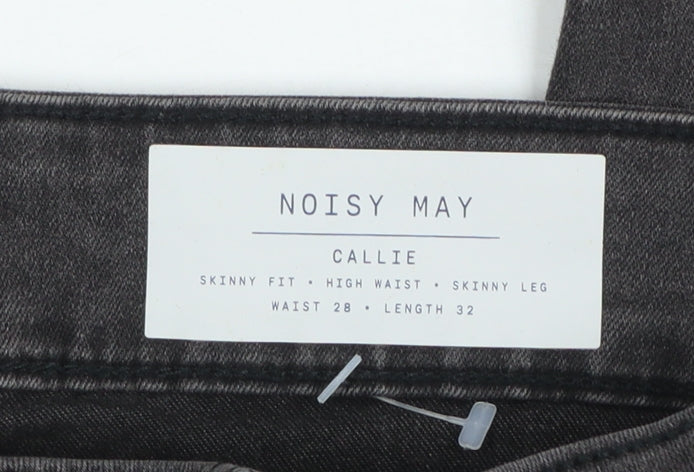 Noisy May Women’s Black Skinny Jeans Size 28 High Waist Denim