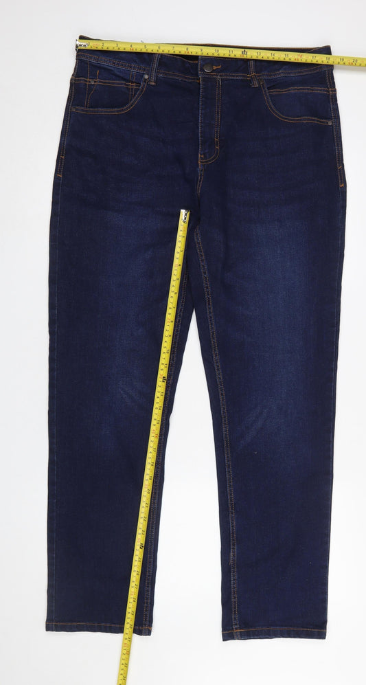 Westbay Women Blue Straight Leg Stretch Denim Jeans Size L