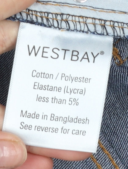 Westbay Women Blue Straight Leg Stretch Denim Jeans Size L