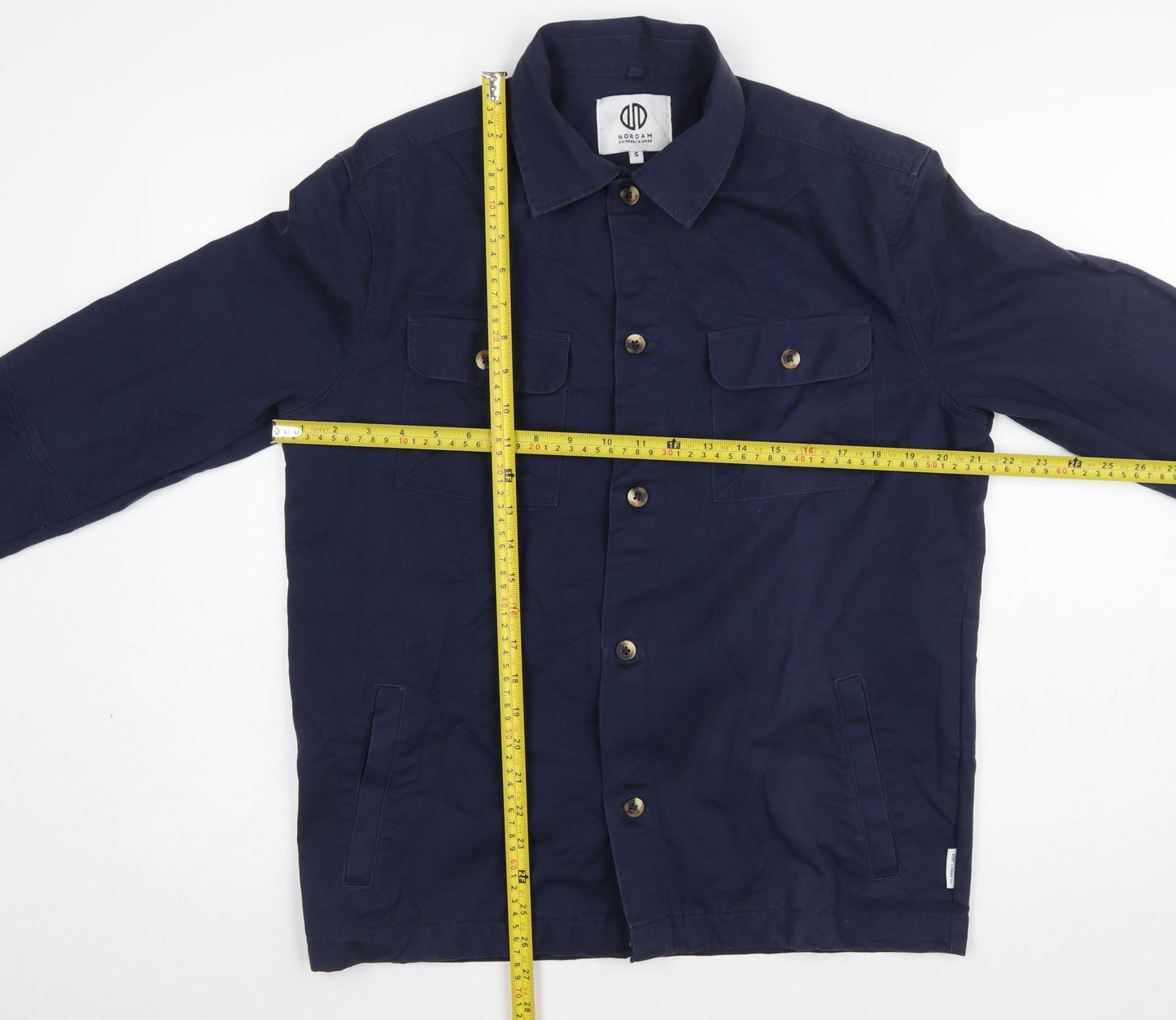 Nordam Men's Blue Cotton Twill Casual Basic Jacket Size S