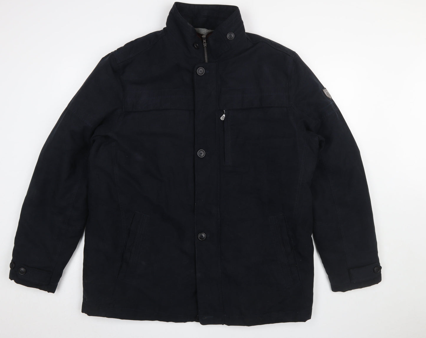 North Mile Men’s Black 44R Military Jacket Water Resistant Cotton Blend