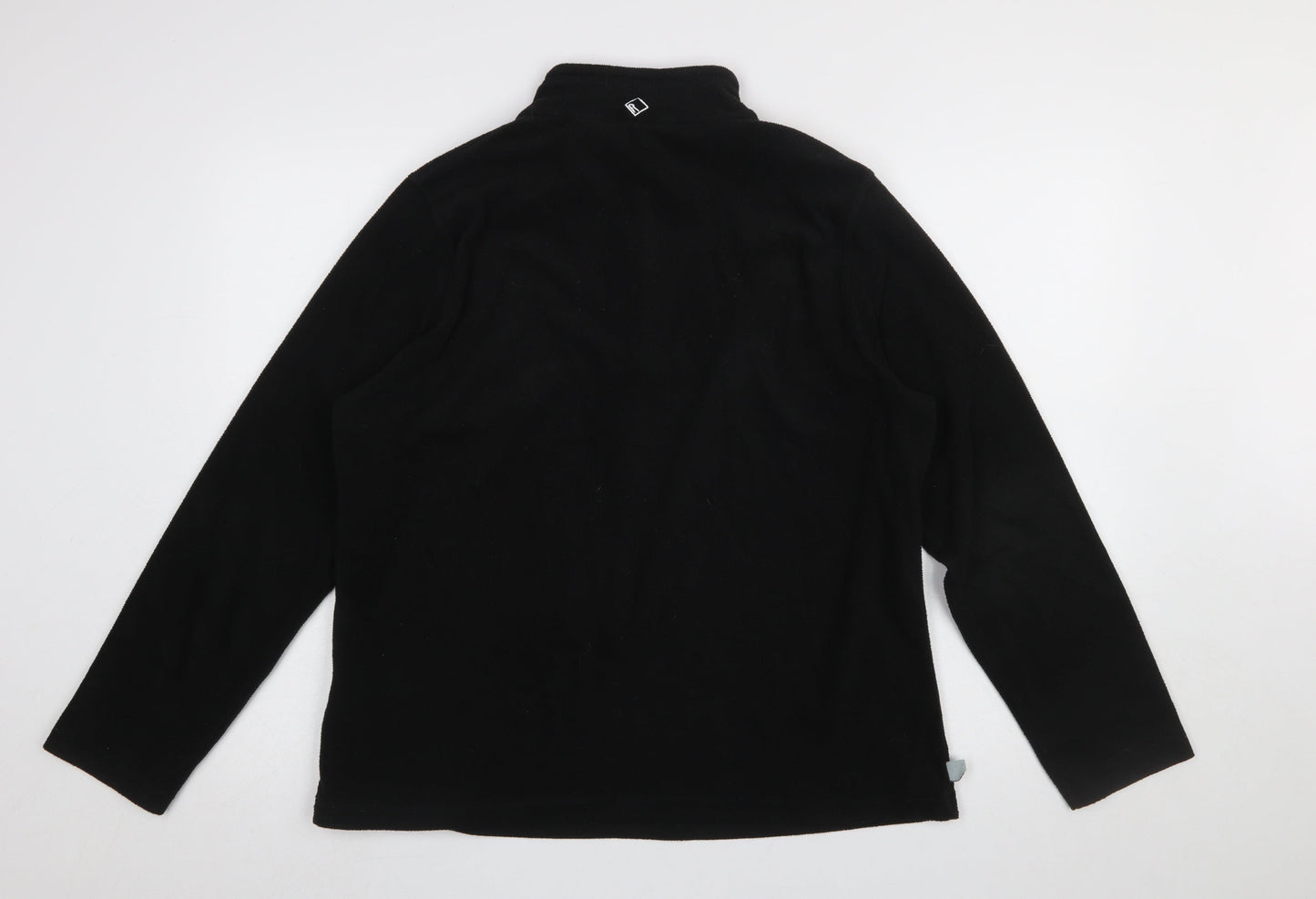 Regatta Great Outdoors Women Black Fleece 1/2 Zip Pullover UK 16