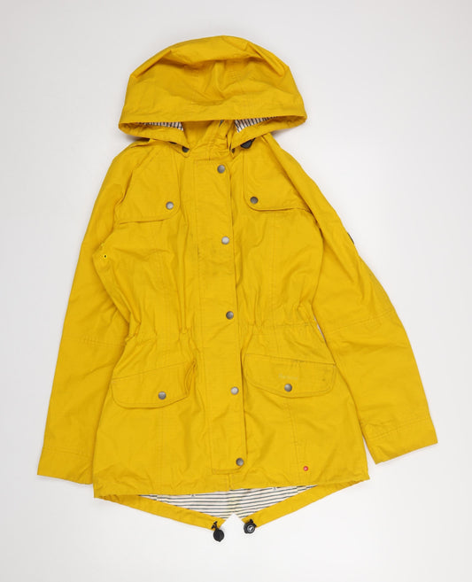 Barbour Women’s Yellow Waterproof Hooded Trevose Rain Jacket Size 8
