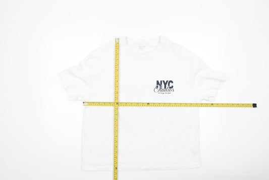 Dunnes Stores Women’s White NYC Print Cotton T-Shirt L