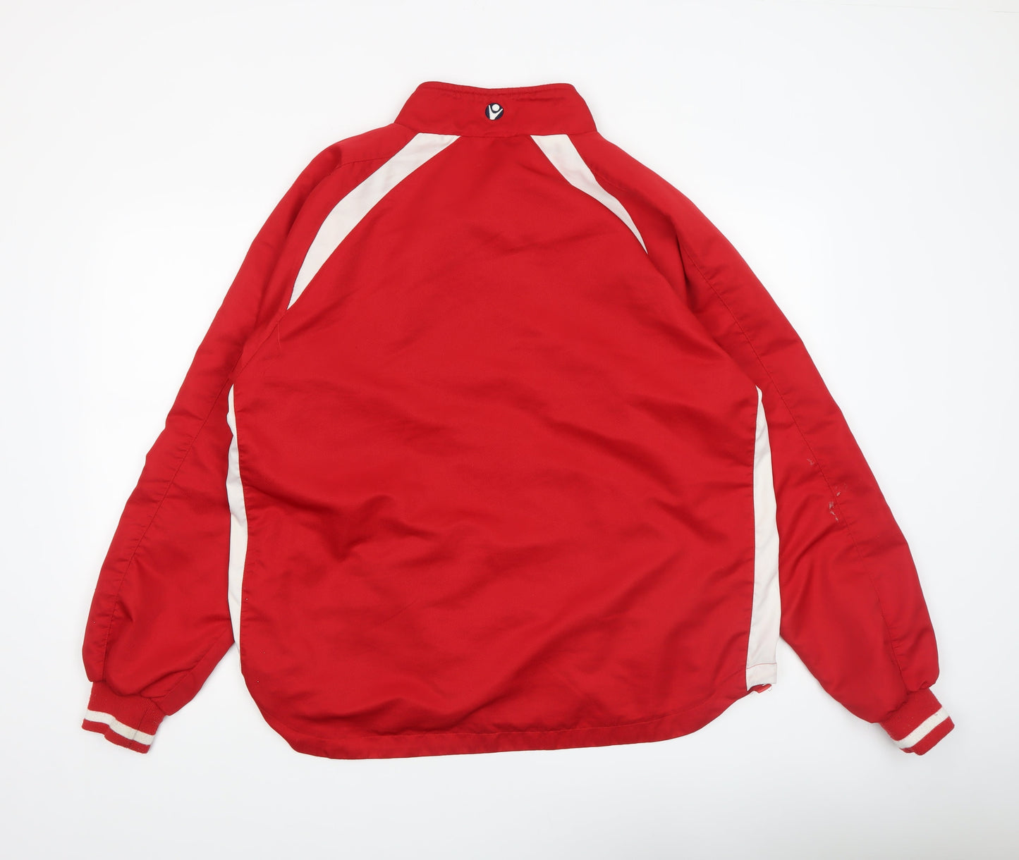 Macron Men's Red XL Sports Training Jacket Football Full Zip