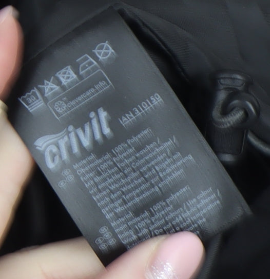 Crivit Men's Black 2XL Softshell Hooded Outdoor Jacket