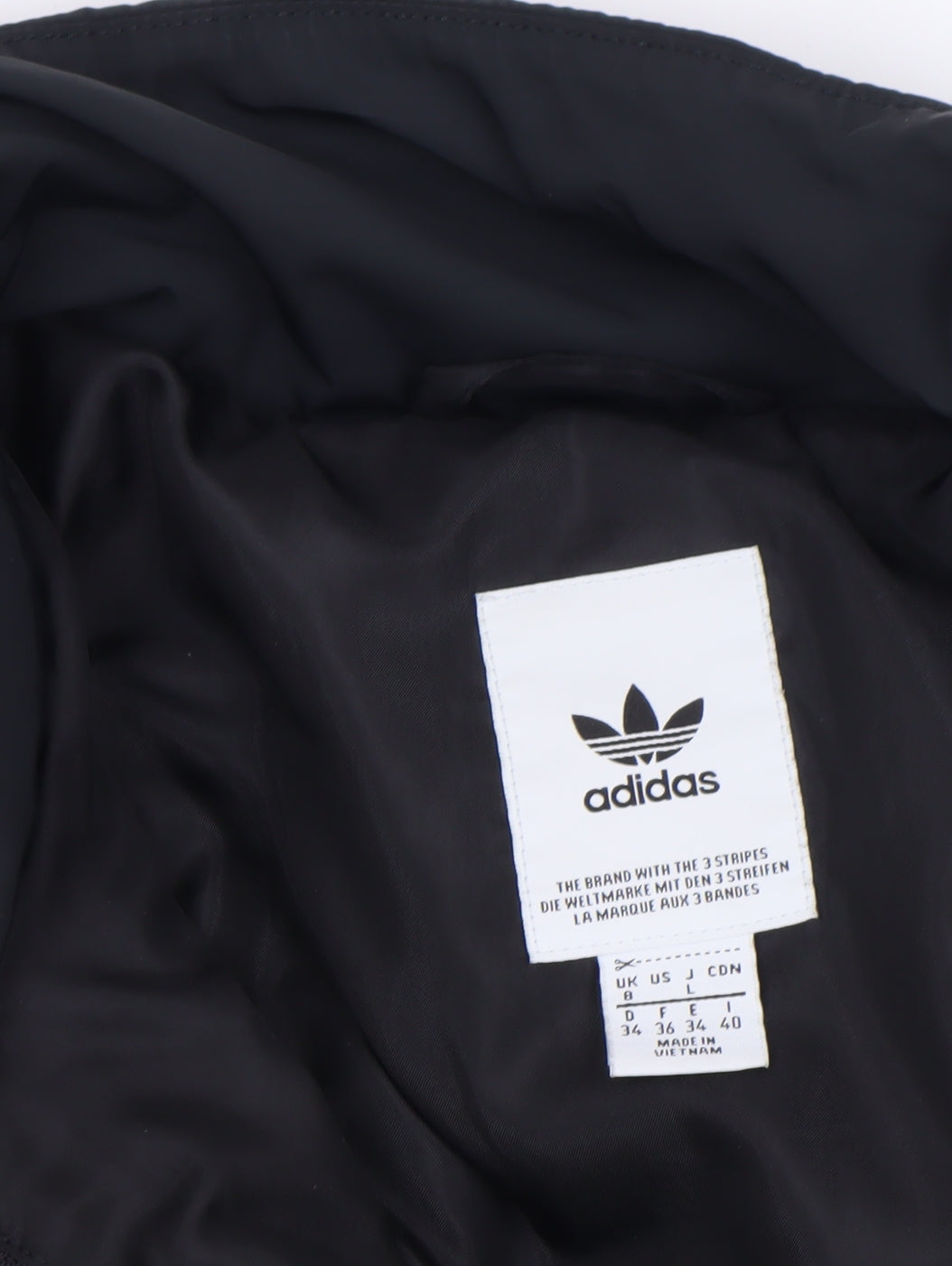 Adidas Women's Black Cropped Puffer Jacket Size L