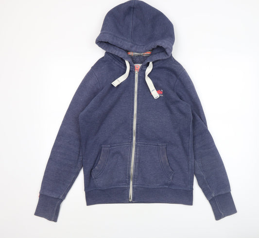 Superdry Orange Label Women's Blue Full Zip Hoodie Size M